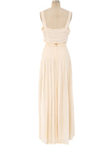 Louis Feraud Pleated Chiffon Palazzo Ensemble Suit arcadeshops.com
