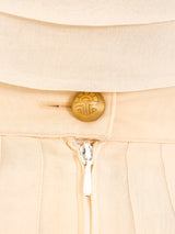 Louis Feraud Pleated Chiffon Palazzo Ensemble Suit arcadeshops.com