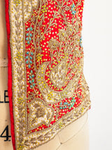 Bullion Embellished Open Front Vest Top arcadeshops.com