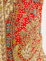 Bullion Embellished Open Front Vest Top arcadeshops.com