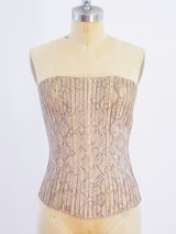 Jitrois Snake Embossed Leather Bustier Top arcadeshops.com
