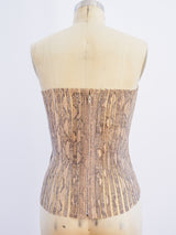 Jitrois Snake Embossed Leather Bustier Top arcadeshops.com