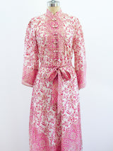 Raksha Block Printed Silk Caftan Dress arcadeshops.com