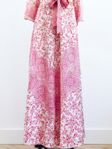 Raksha Block Printed Silk Caftan Dress arcadeshops.com