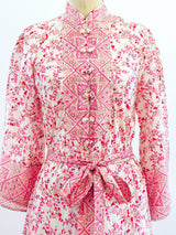 Raksha Block Printed Silk Caftan Dress arcadeshops.com