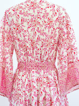 Raksha Block Printed Silk Caftan Dress arcadeshops.com