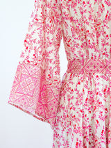 Raksha Block Printed Silk Caftan Dress arcadeshops.com