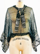 Sequin Starburst Chiffon Top Top arcadeshops.com