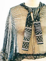 Sequin Starburst Chiffon Top Top arcadeshops.com