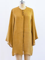 Oscar de la Renta Gold Lame Tunic Top arcadeshops.com