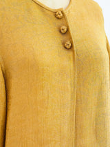 Oscar de la Renta Gold Lame Tunic Top arcadeshops.com