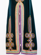 Moroccan Soutache Trim Maxi Skirt Skirt arcadeshops.com