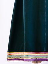 Moroccan Soutache Trim Maxi Skirt Skirt arcadeshops.com