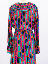 Yves Saint Laurent Printed Silk Dress Dress arcadeshops.com