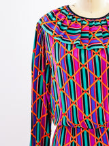 Yves Saint Laurent Printed Silk Dress Dress arcadeshops.com