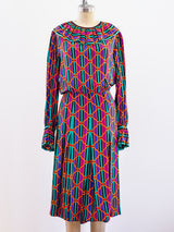 Yves Saint Laurent Printed Silk Dress Dress arcadeshops.com
