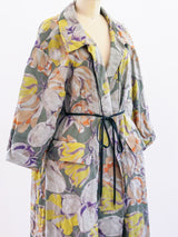 Dries van Noten Watercolor Floral Coat Jacket arcadeshops.com