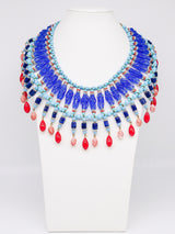 Egyptian Revival Fringed Bib Necklace Jewelry arcadeshops.com