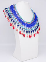 Egyptian Revival Fringed Bib Necklace Jewelry arcadeshops.com