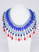 Egyptian Revival Fringed Bib Necklace Jewelry arcadeshops.com