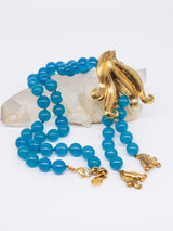 Valentino Teal Bead Bolo Style Necklace Jewelry arcadeshops.com