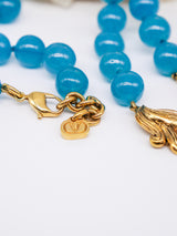 Valentino Teal Bead Bolo Style Necklace Jewelry arcadeshops.com