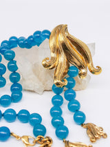 Valentino Teal Bead Bolo Style Necklace Jewelry arcadeshops.com