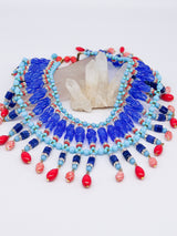 Egyptian Revival Fringed Bib Necklace Jewelry arcadeshops.com