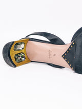 Gucci Rounded Toe Slingback with Sculpural Heel, 41 Accessory arcadeshops.com