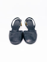 Gucci Rounded Toe Slingback with Sculpural Heel, 41 Accessory arcadeshops.com