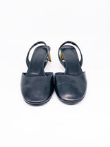 Gucci Rounded Toe Slingback with Sculpural Heel, 41 Accessory arcadeshops.com