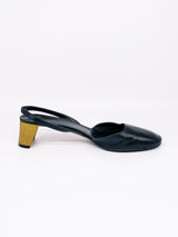 Gucci Rounded Toe Slingback with Sculpural Heel, 41 Accessory arcadeshops.com