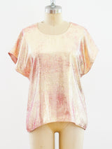 Metallic Lame Blouse Top arcadeshops.com