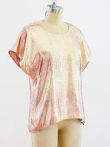 Metallic Lame Blouse Top arcadeshops.com