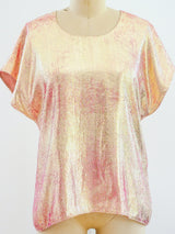 Metallic Lame Blouse Top arcadeshops.com