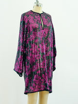 Valentino Fuchsia Sequin Dress Dress arcadeshops.com