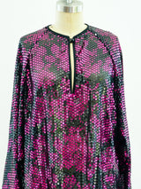 Valentino Fuchsia Sequin Dress Dress arcadeshops.com