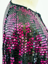 Valentino Fuchsia Sequin Dress Dress arcadeshops.com