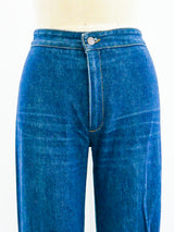 Embroidered High Waist Flare Jeans Bottom arcadeshops.com