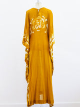 Mustard Batik Butterfly Caftan Dress arcadeshops.com