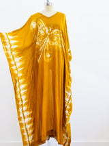 Mustard Batik Butterfly Caftan Dress arcadeshops.com