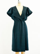 Halston Ruffle Wrap Dress Dress arcadeshops.com