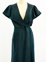 Halston Ruffle Wrap Dress Dress arcadeshops.com
