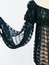 Christian Dior silk chiffon peasant top Top arcadeshops.com