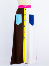 Colorblock Maxi Skirt Skirt arcadeshops.com