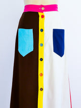 Colorblock Maxi Skirt Skirt arcadeshops.com