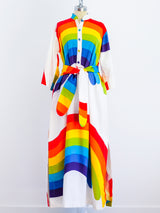 Hawaiian Rainbow Belted Caftan Dress arcadeshops.com