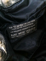 Woven Metallic Leather Bucket Bag Accessory arcadeshops.com