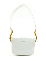 White Patent Leather Shoulder Bag Accessory arcadeshops.com