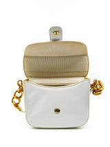 White Patent Leather Shoulder Bag Accessory arcadeshops.com